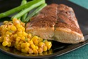 Chili Rubbed Salmon with Sauteed Corn