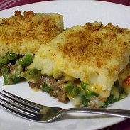 Beefy Mashed Potato Green Bean Casserole